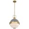 Nuvo Everton 2-Light Pendant 14 in. Matte Gray and Brass Etched Opal Glass 60/7877 - alternate 6